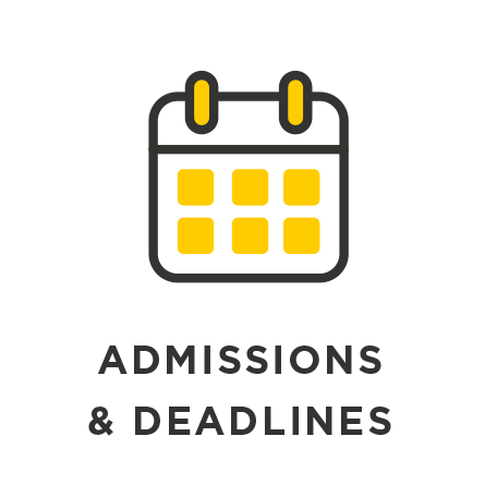Admissions and deadlines